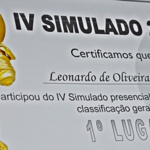 ENTREGA DOS CERTIFICADOS DO IV SIMULADO DE 2021