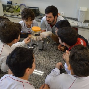 AULA NO LABORATÓRIO SOBRE ANIMAIS VERTEBRADOS E INVERTEBRADOS